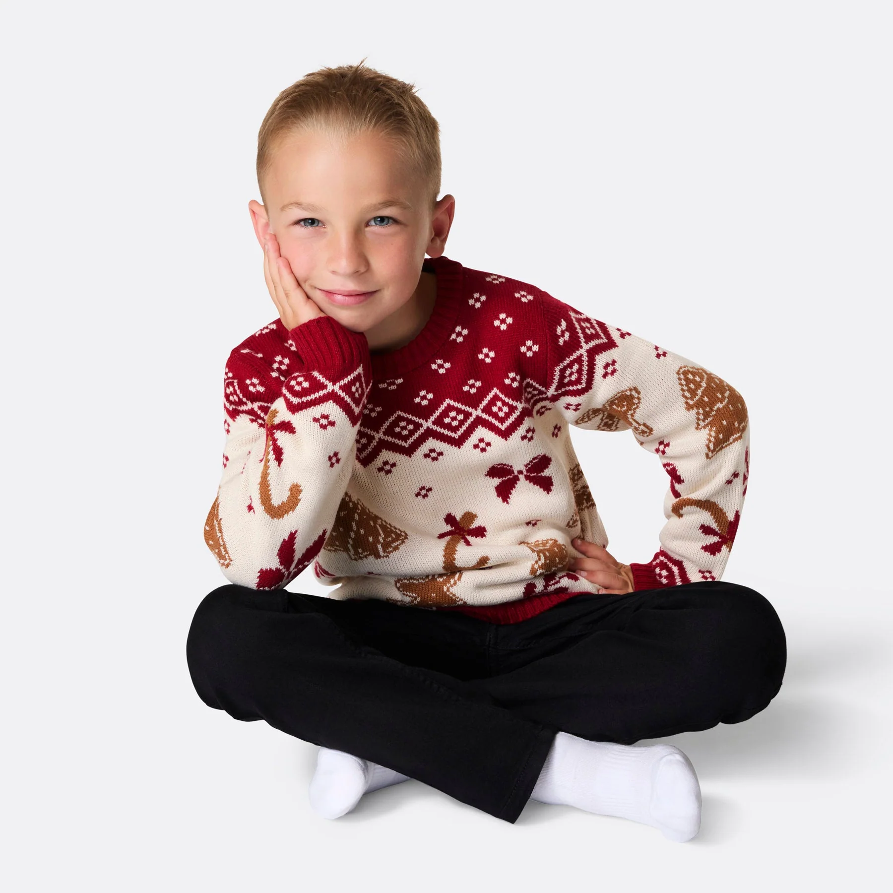 Kids' Gingerbread Christmas Sweater - Image 2