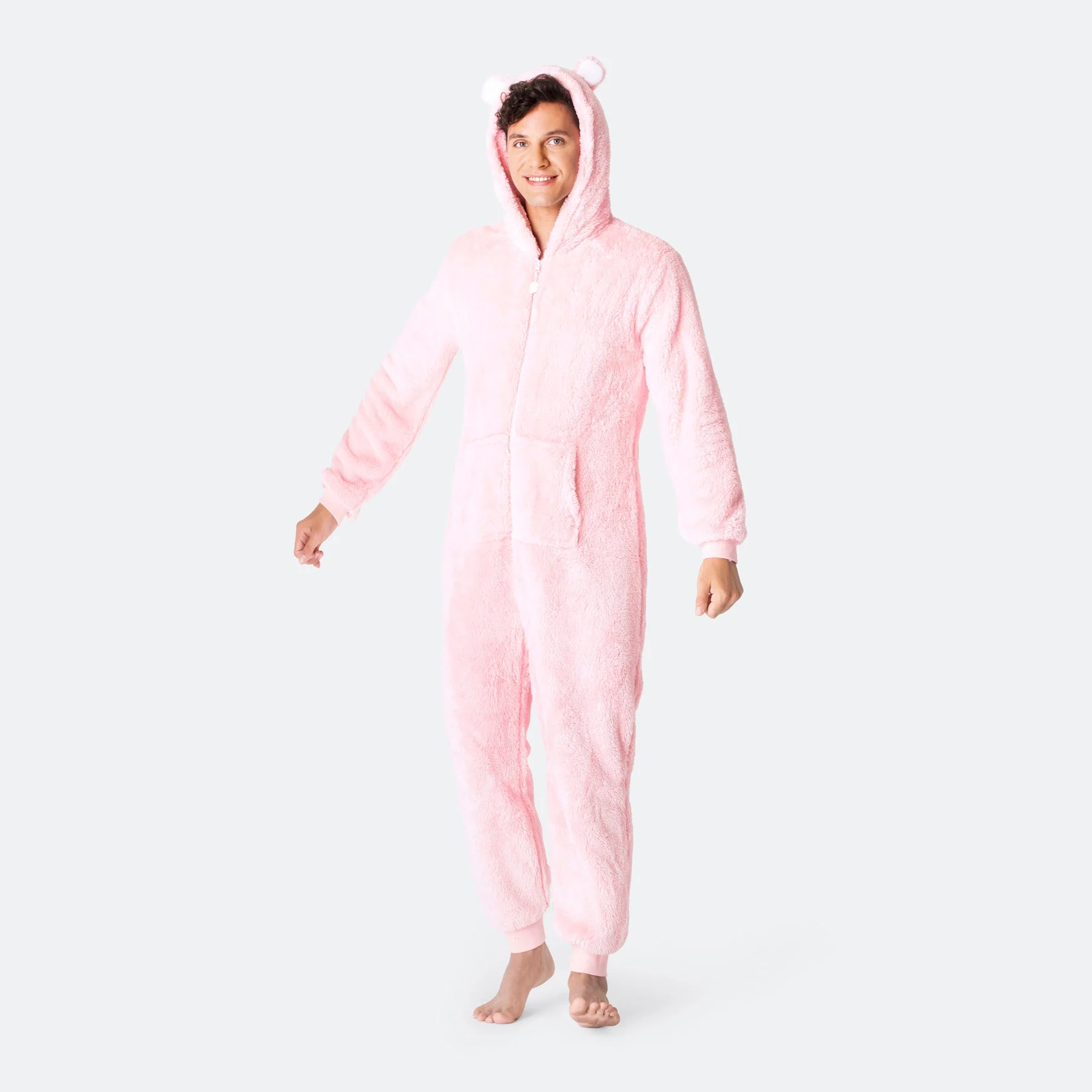 Men's Pink Teddy Bear Onesie - Image 2