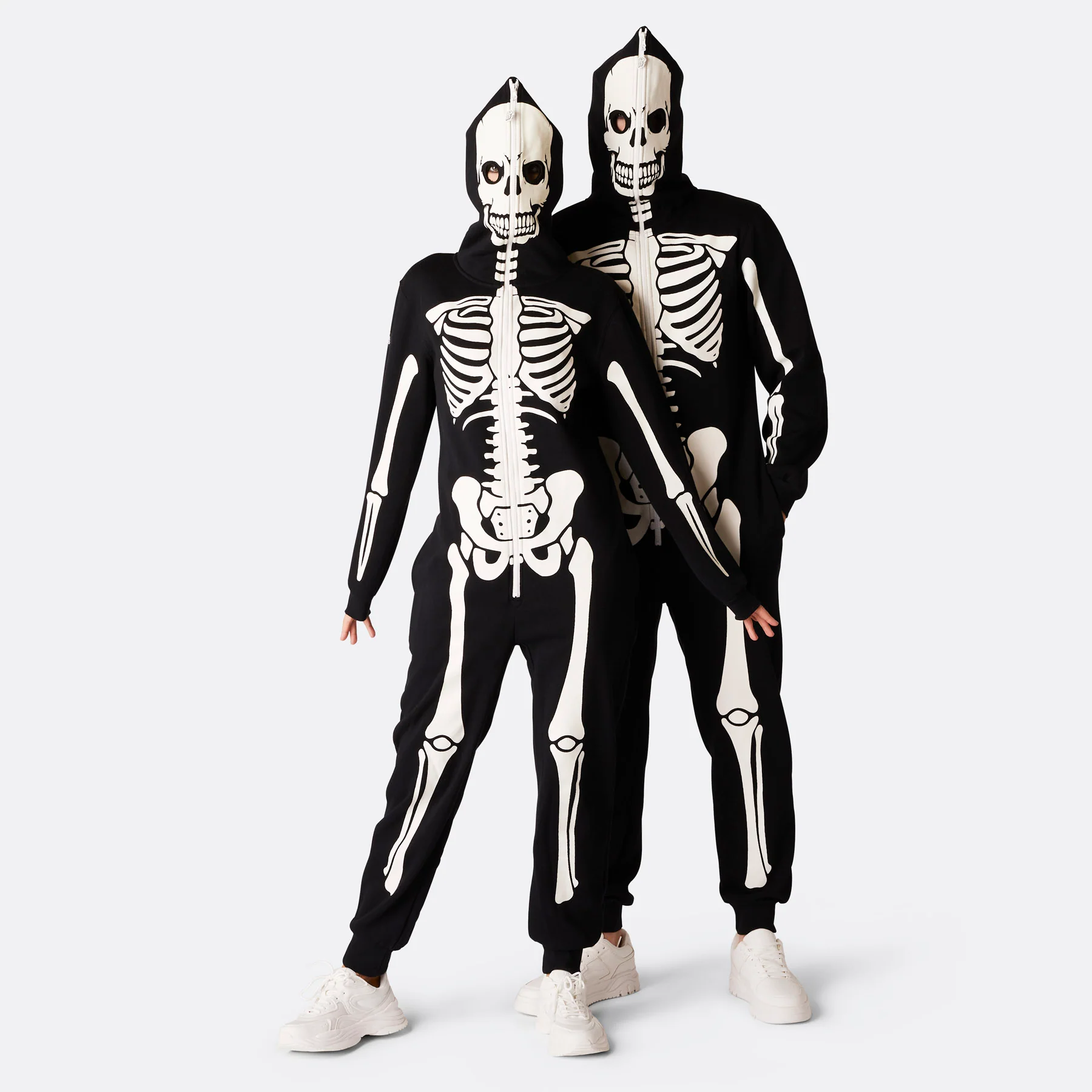 Men's Skeleton Halloween Onesie - Image 5