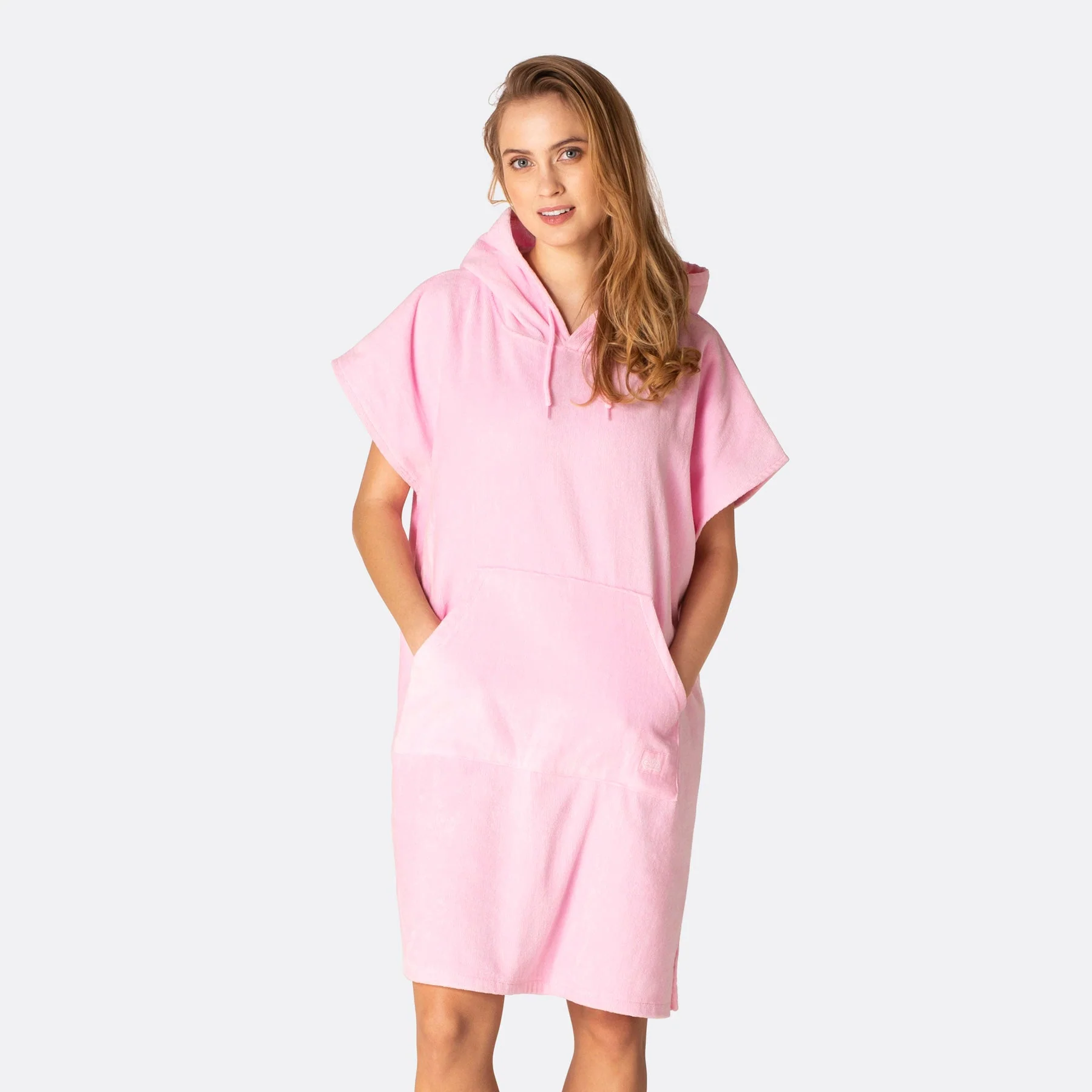 Bubblegum Pink Towel Poncho - Image 5