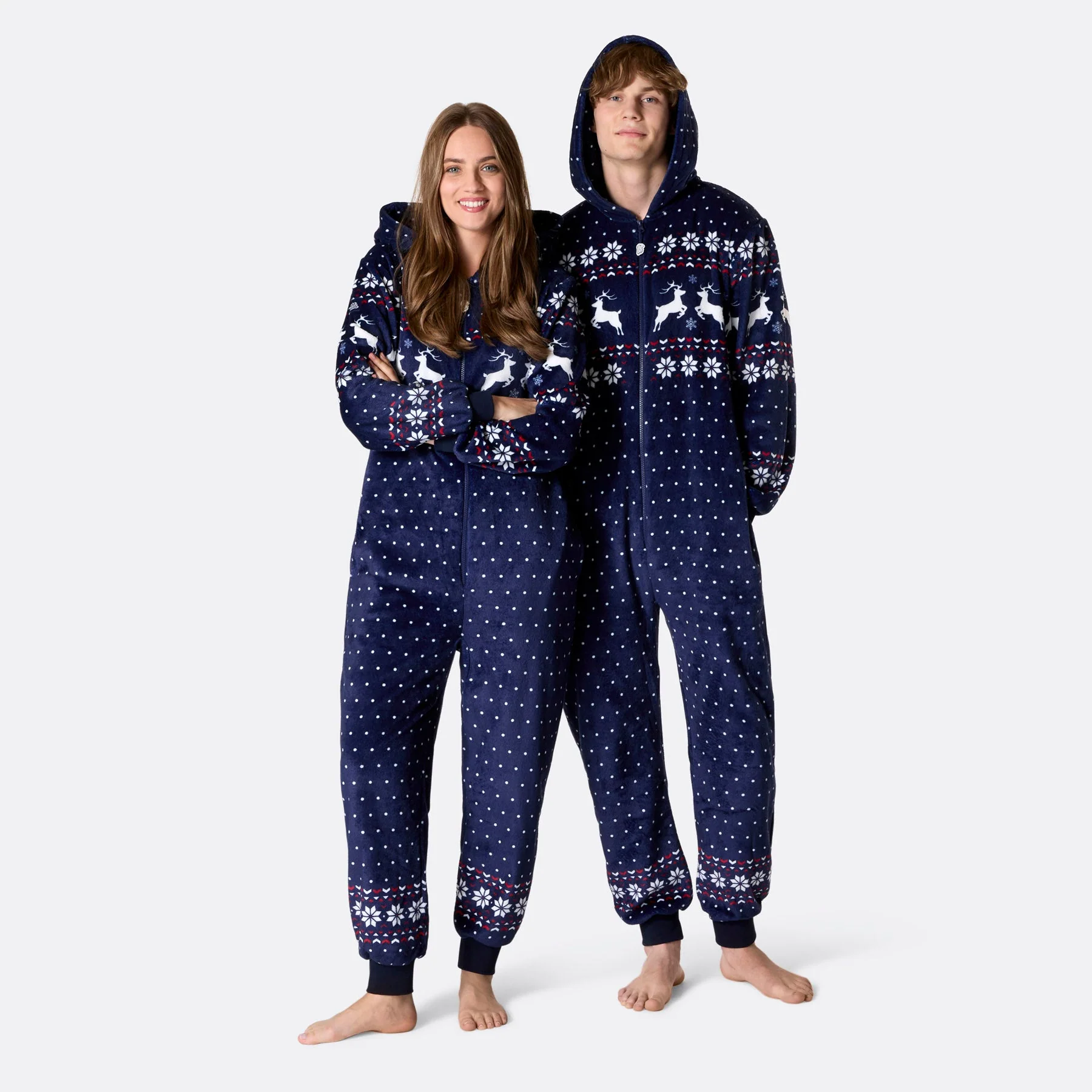 Women's Blue Christmas Onesie - Image 2