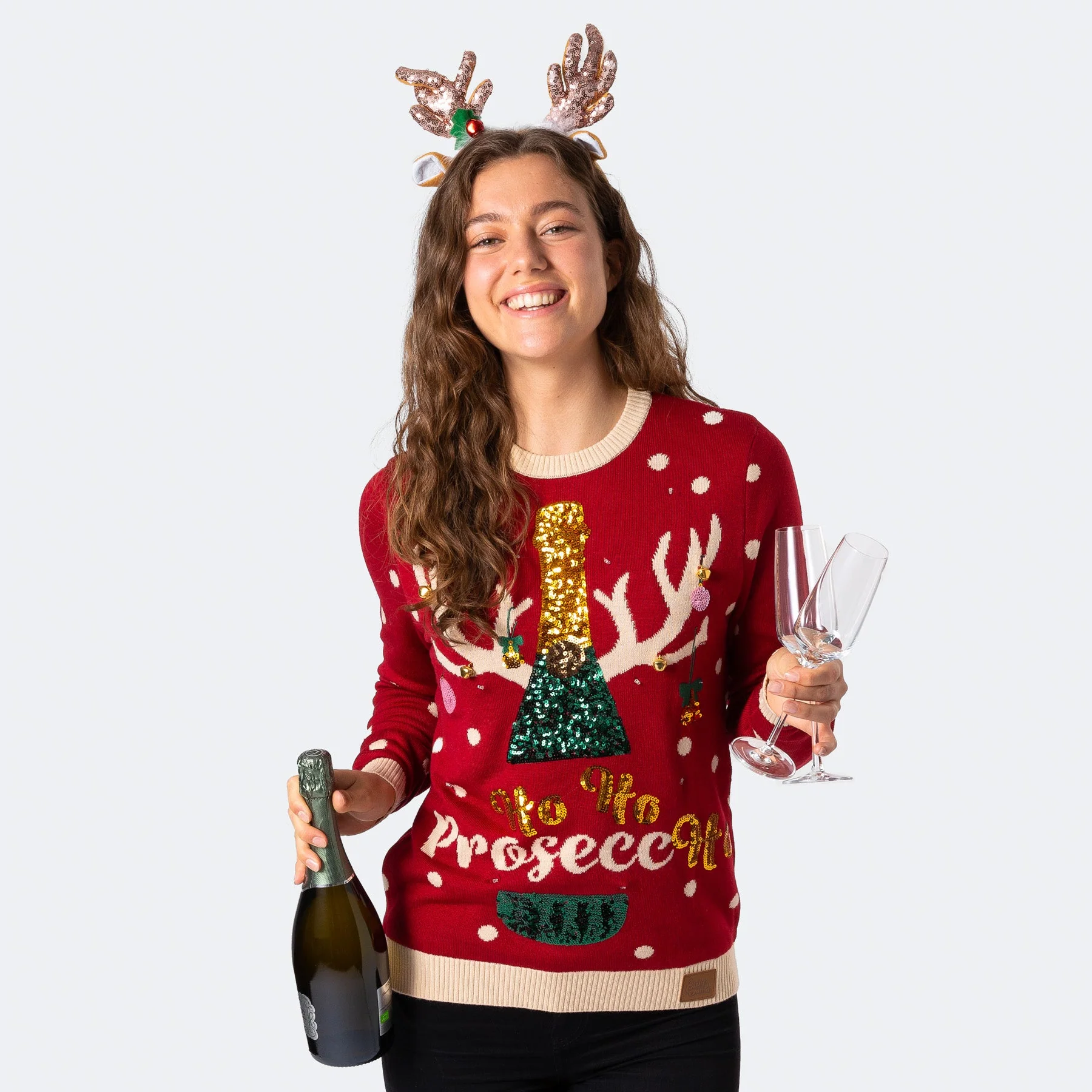 Women's Prosecco Christmas Sweater - Image 2