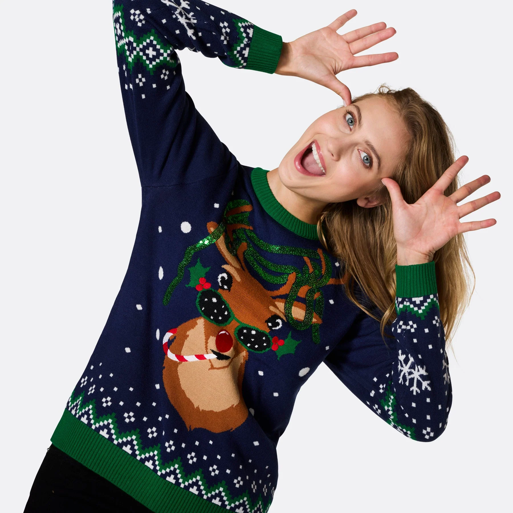 Women's Rudolph Christmas Sweater - Image 2