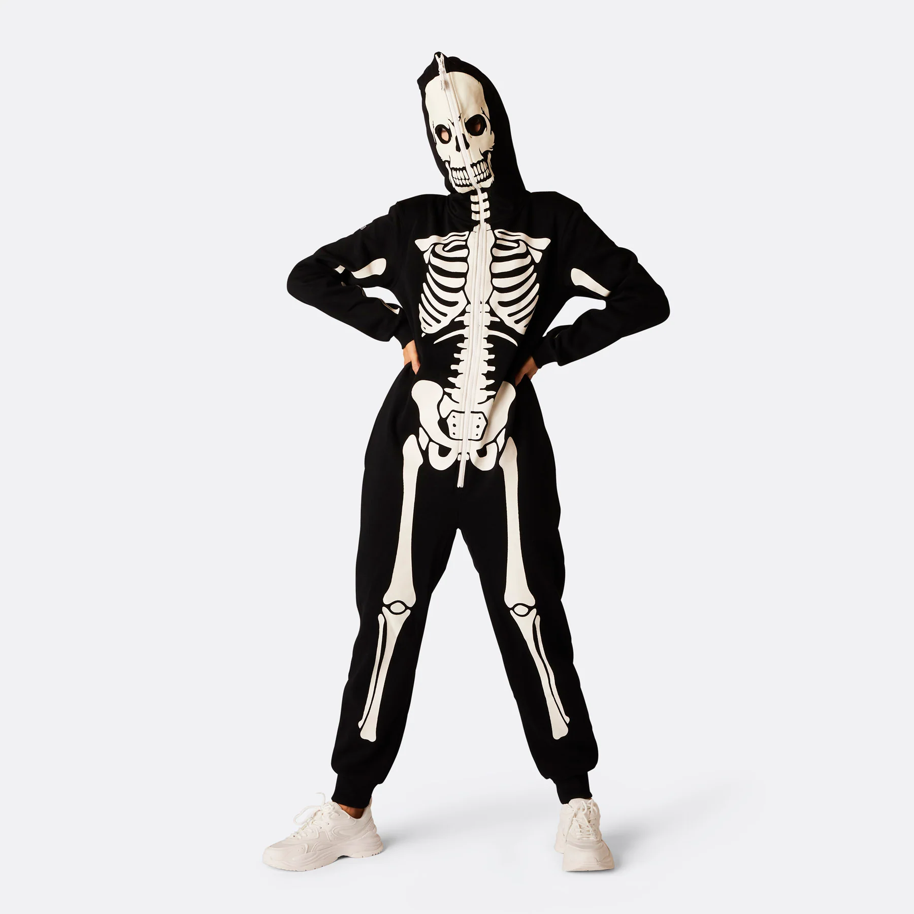 Women's Skeleton Halloween Onesie - Image 3