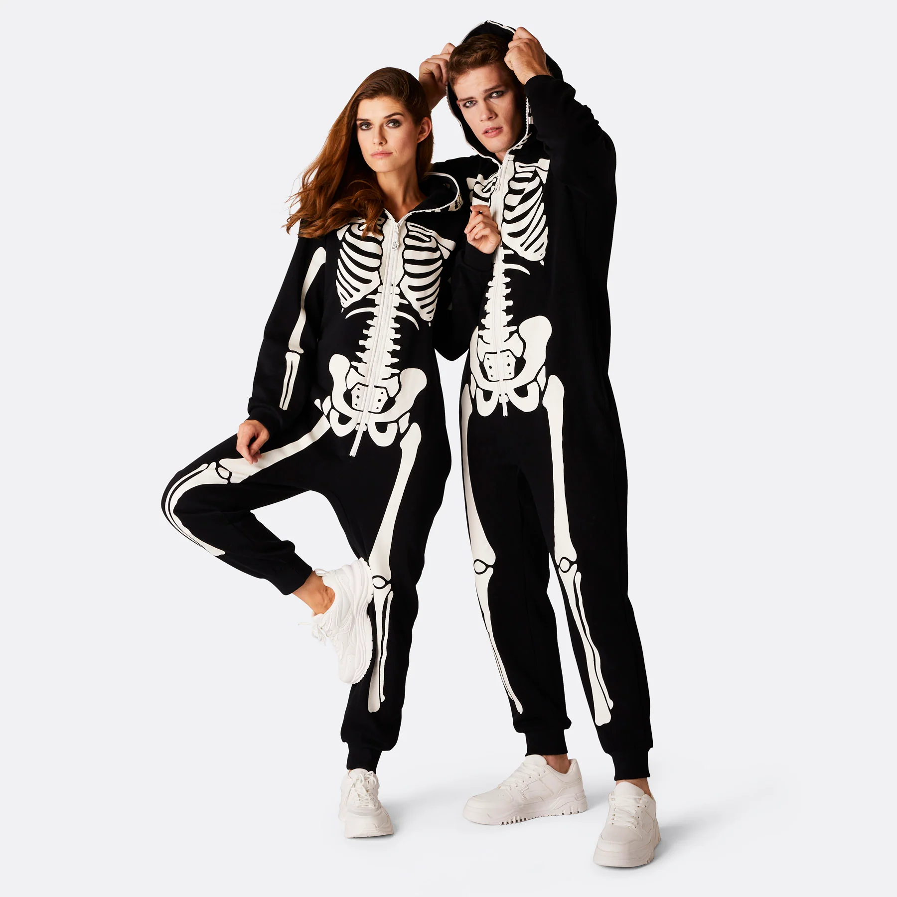 Women's Skeleton Halloween Onesie - Image 4