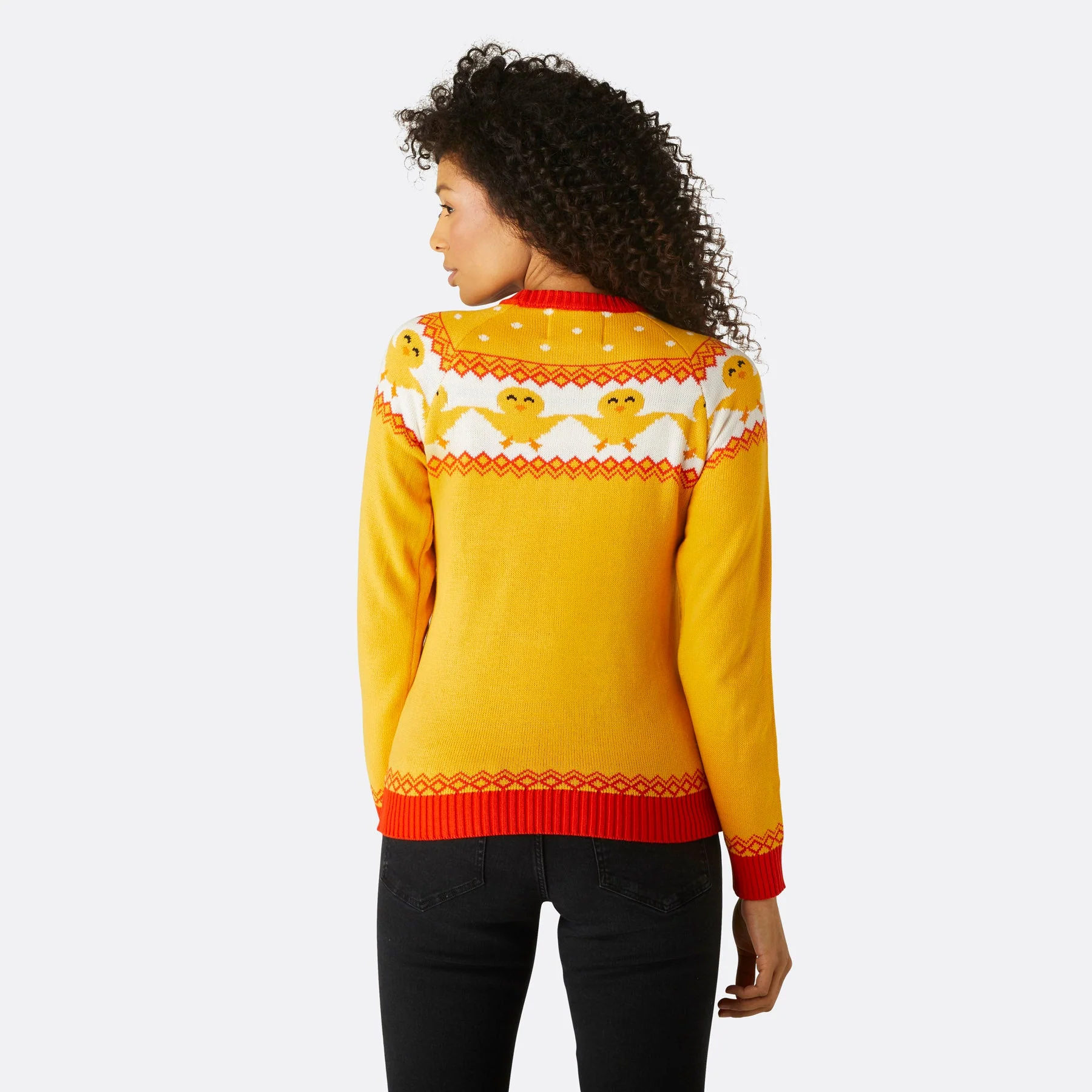 Women's Yellow Easter Sweater - Image 3